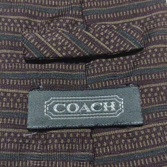 Coach Italian Silk Handmade in Italy Neck Tie - Picture 6 of 8